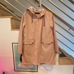 zara pink raincoat